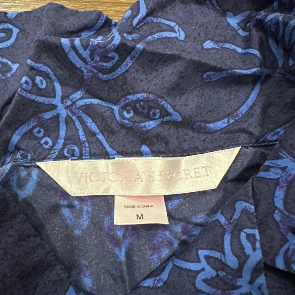 Victoria’s Secret vintage 1999 100% silk sleep top size medium blue style 2213 - Picture 3 of 7